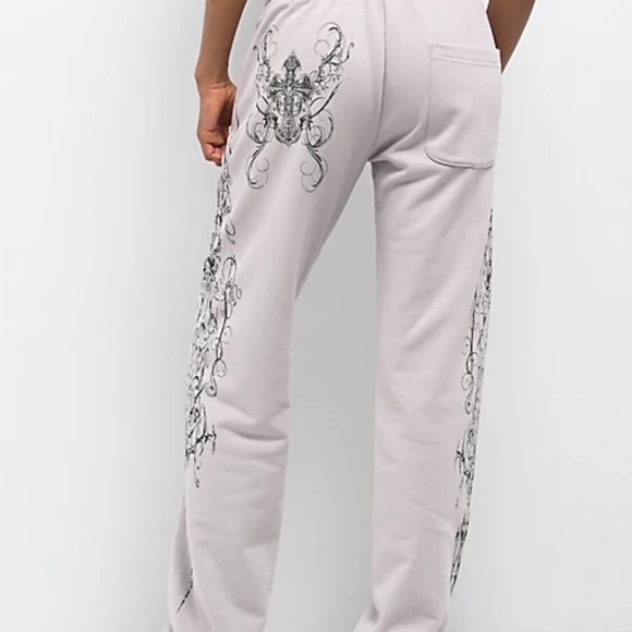 Insomnia Visuals Double Cross Grey Sweatpants - Picture 9 of 9